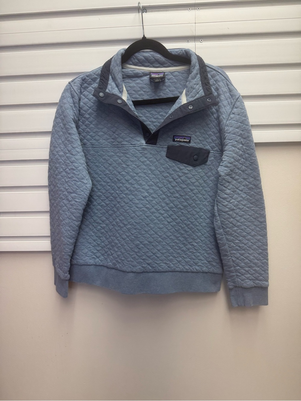 Patagonia Organic Cotton Quilt Snap-T Blue Pullover